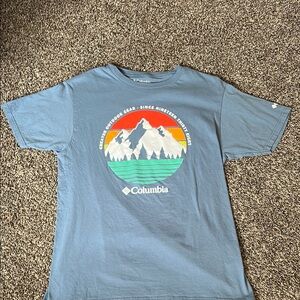 Columbia Blue Graphic T-Shirt for Men